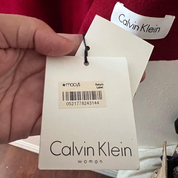 New Stunning Calvin Klein red pea coat - Picture 5 of 9